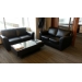Black Leather Love Seat Sofa Reception Seating